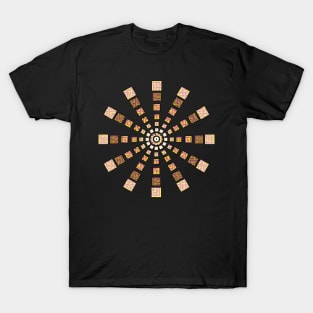 Ethnic wheel with a maze-like motif T-Shirt